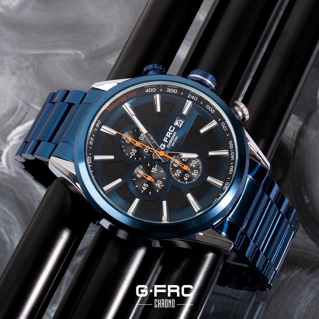 Reloj G-force Original H3651g Cronografo Azul + Estuche